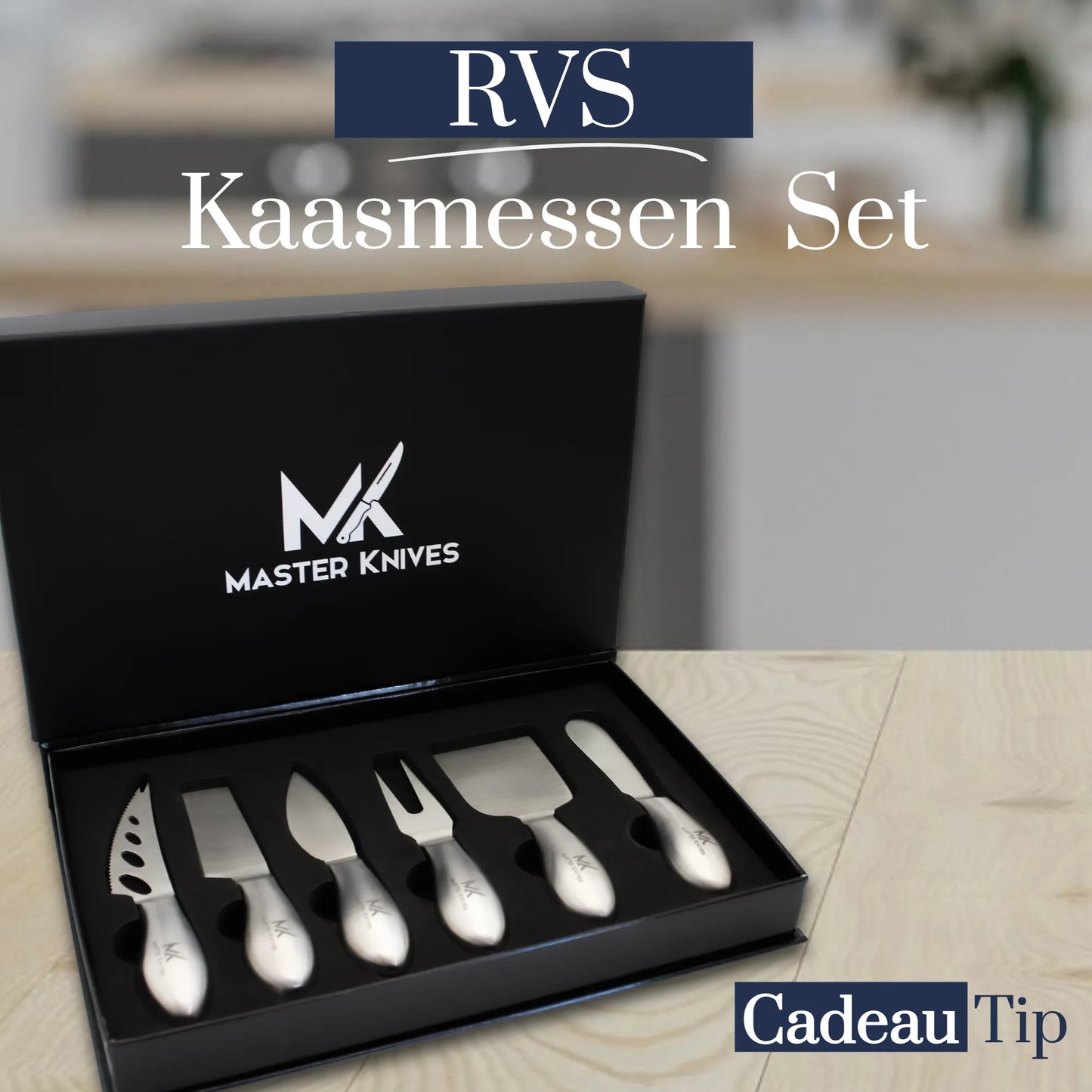 Master Knives Kaasmessen Set van RVS