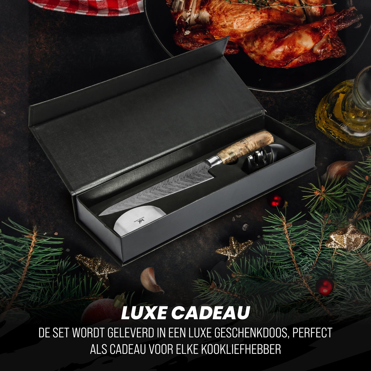 Master Knives Professioneel Koksmes Rozenhout 20CM