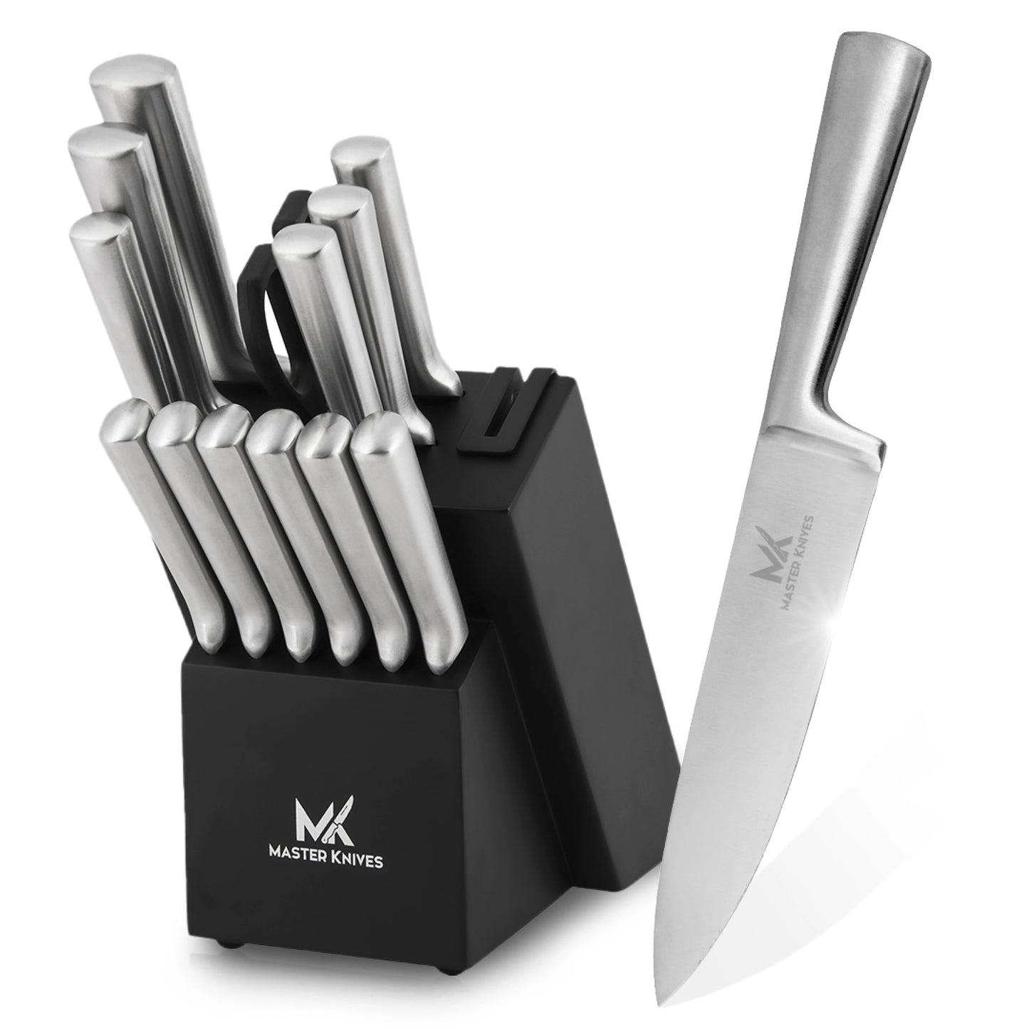 Master knives messenset met blok 15 delig