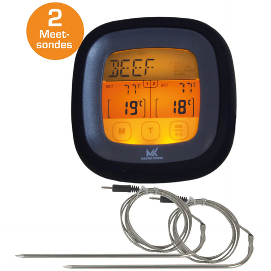 Master Knives Digitale BBQ Thermometer Met 2 Meetsondes