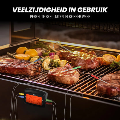 Master Knives Digitale BBQ Thermometer Met 4 Meetsondes