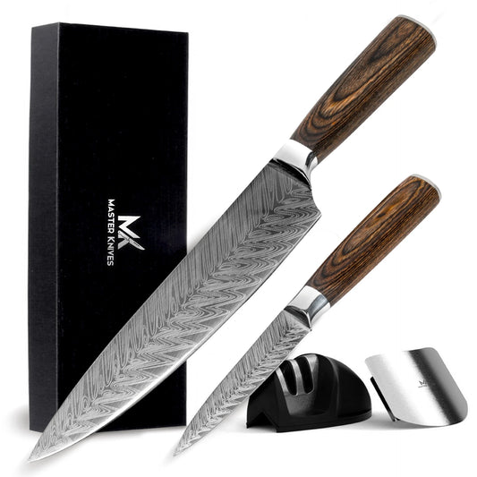 Master Knives Professioneel Koksmessen set 4 delig bruin