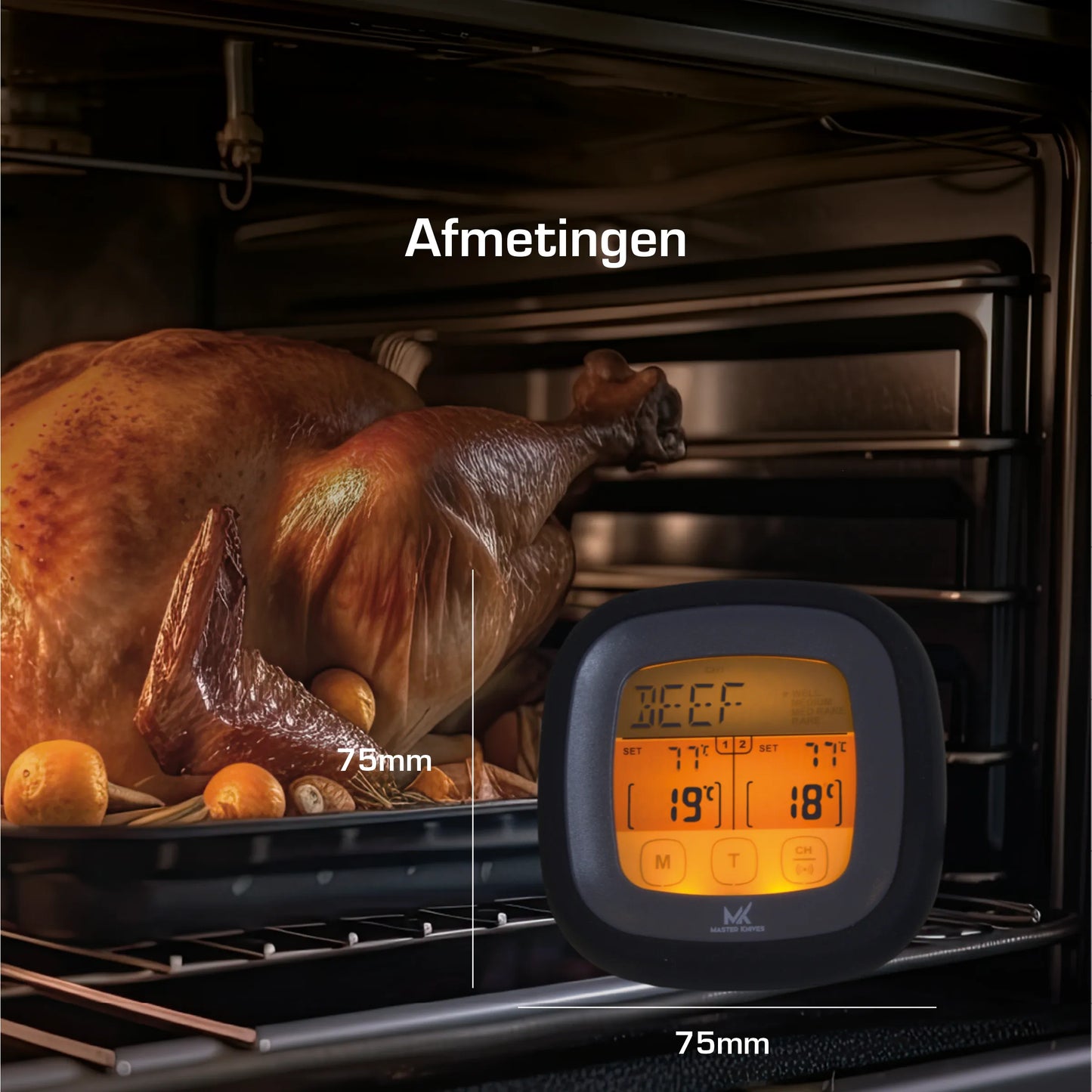 Master Knives Digitale BBQ Thermometer Met 2 Meetsondes