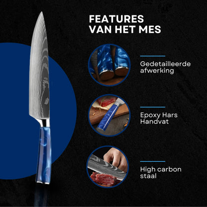 Master Knives 10 Delige Professionele Koksmessen set