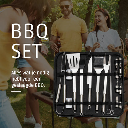 22 Delige BBQ Accessoires en Gereedschap Set gemaakt van RVS