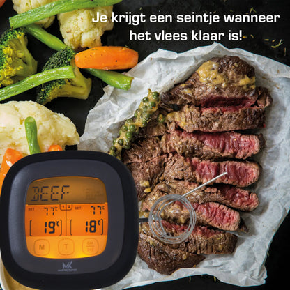 Master Knives Digitale BBQ Thermometer Met 2 Meetsondes