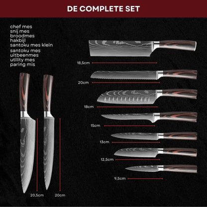 Master Knives 10 Delige Professionele Koksmessen set